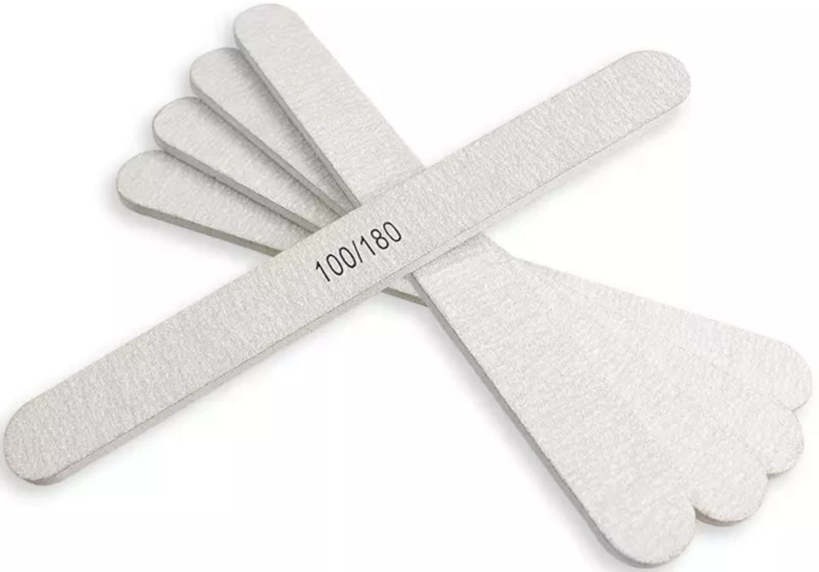 200x Nagelfeilen 100/180 für Gelnägel Doppelseitige Nagelfeilen waschbar schmale Form für Nagelstudio und Zuhause Grau