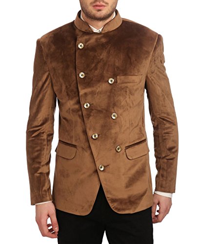 Image of WINTAGE Men's Velvet Grandad Collar Blazer