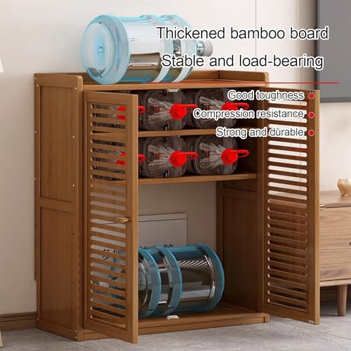 Mueble multimedia con estantes ajustables y caja oculta integrada 4