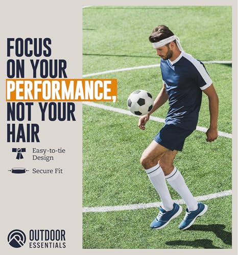 Image of OutdoorEssentials Tie Headband - Sweat-Wicking Running Headband - Hair Control Head Tie - Ninja Costume Accessories