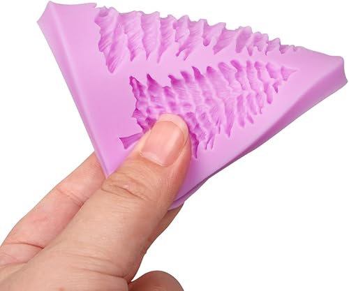 Miniatura 8 de Molde de silicona para árbol de pino, moldes de fondant de campanas de Navidad, molde para hornear chocolate con hojas de acebo para decoración de