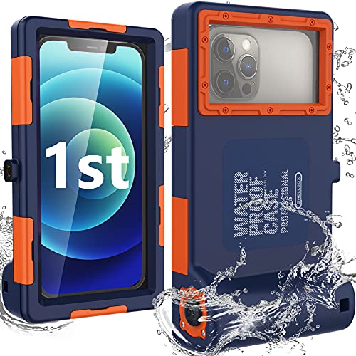 Waterproof Phone Case,Professional 15m/50ft Underwater Diving Phone Case for iPhone Samsung Series, Diving Housing Smartphone Surfing Snorkeling Protective Case with Lanyard for Galaxy