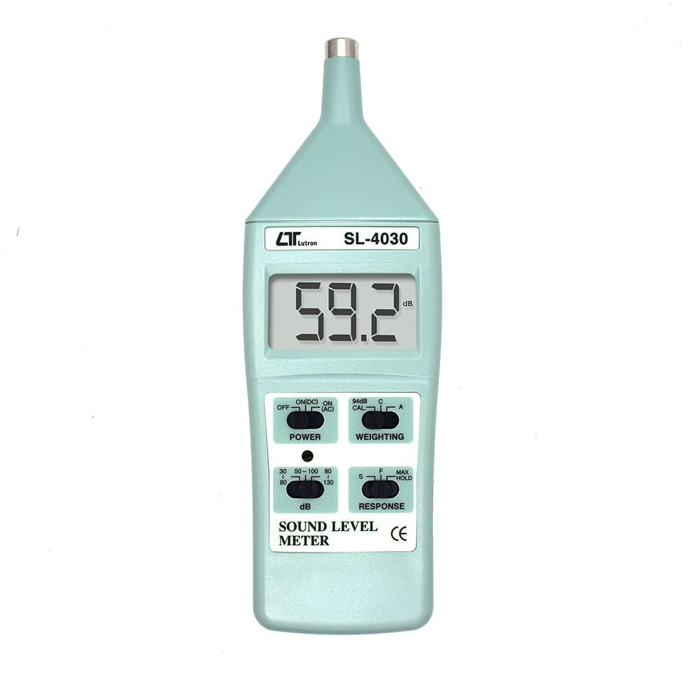Fonometro digitale Lutron SL-4030 per auditorium, test del rumore dei veicoli | Fonometro con certificato di calibrazione di fabbrica | Intervallo: da 30 a 130 dB