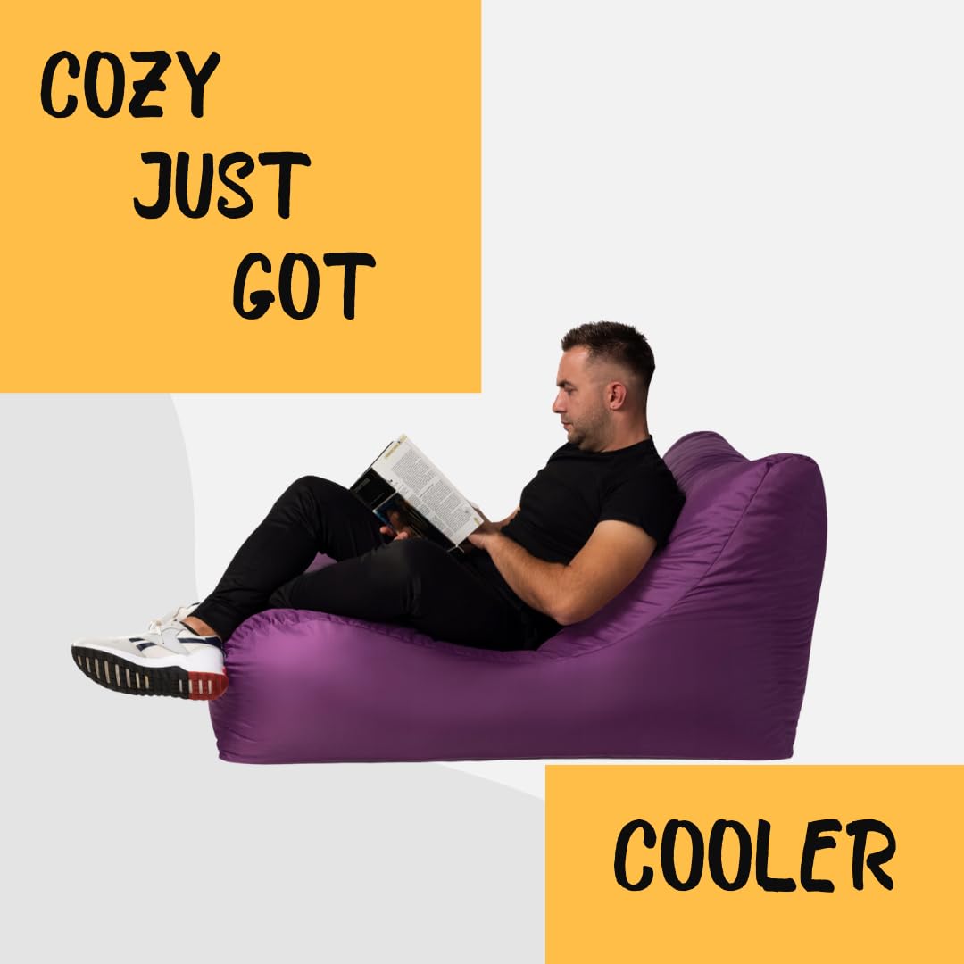Canapé Pouf Poire 60x70x125cm - Pouf Geant XXL avec Remplissage - Exterieur et Impermeable - Bean Bag pour Chambre et Salon - Lounge Sofa pour Chambre Enfant