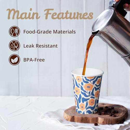 Gobelets en carton jetables pour pause café sans vaisselle 355ml - 7