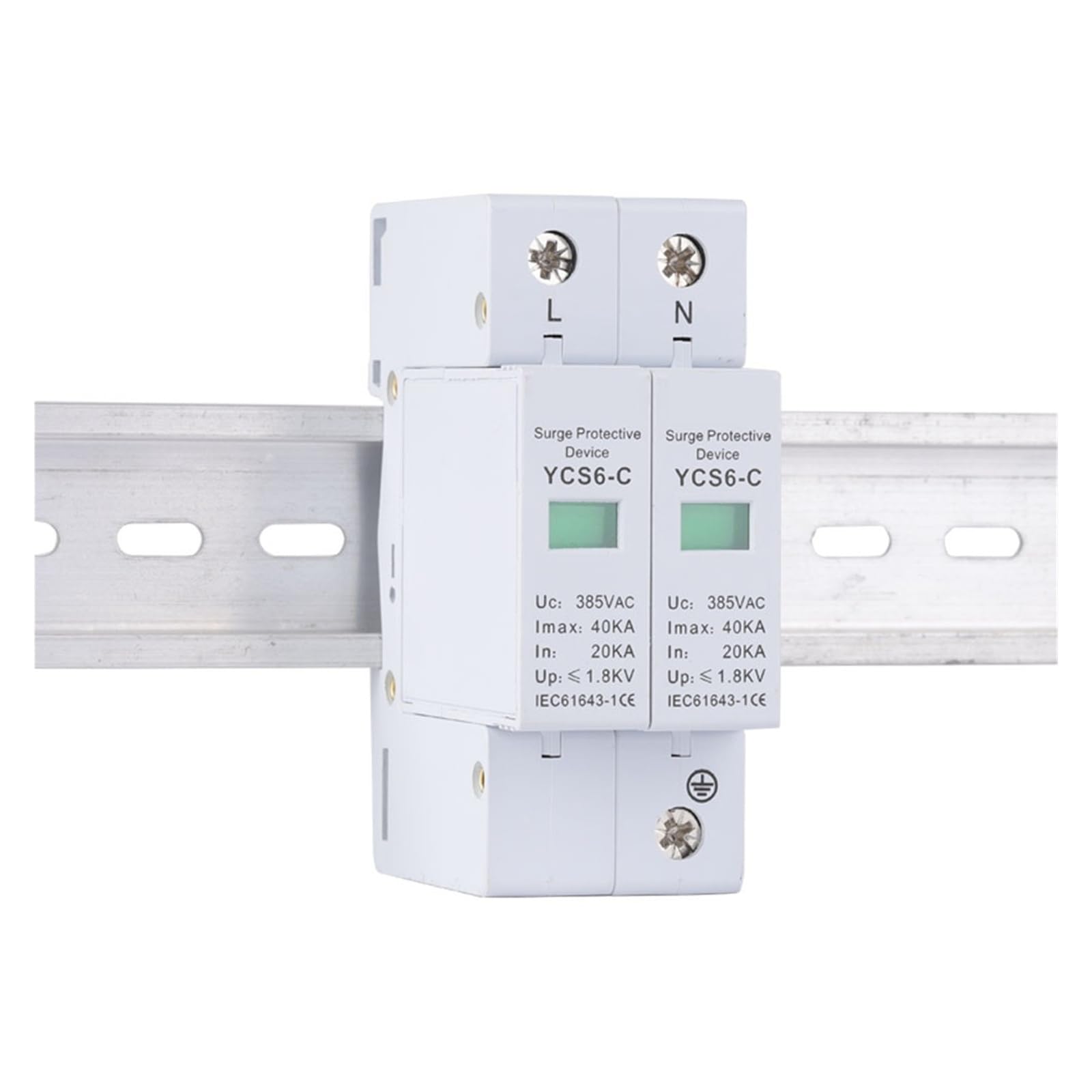 YCS6-C AC SPD 2P 20KA-40KA 385V House Surge Protector Protection Protective Low-voltage Arrester Device