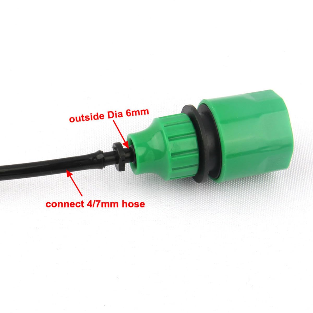1–50 Sets Schnellkupplungsadapter mit 4/7 mm Schlauchanschluss-Tropfband für die Gartenbewässerung Kunststoff-Schnellanschluss-Kits-50 Sets