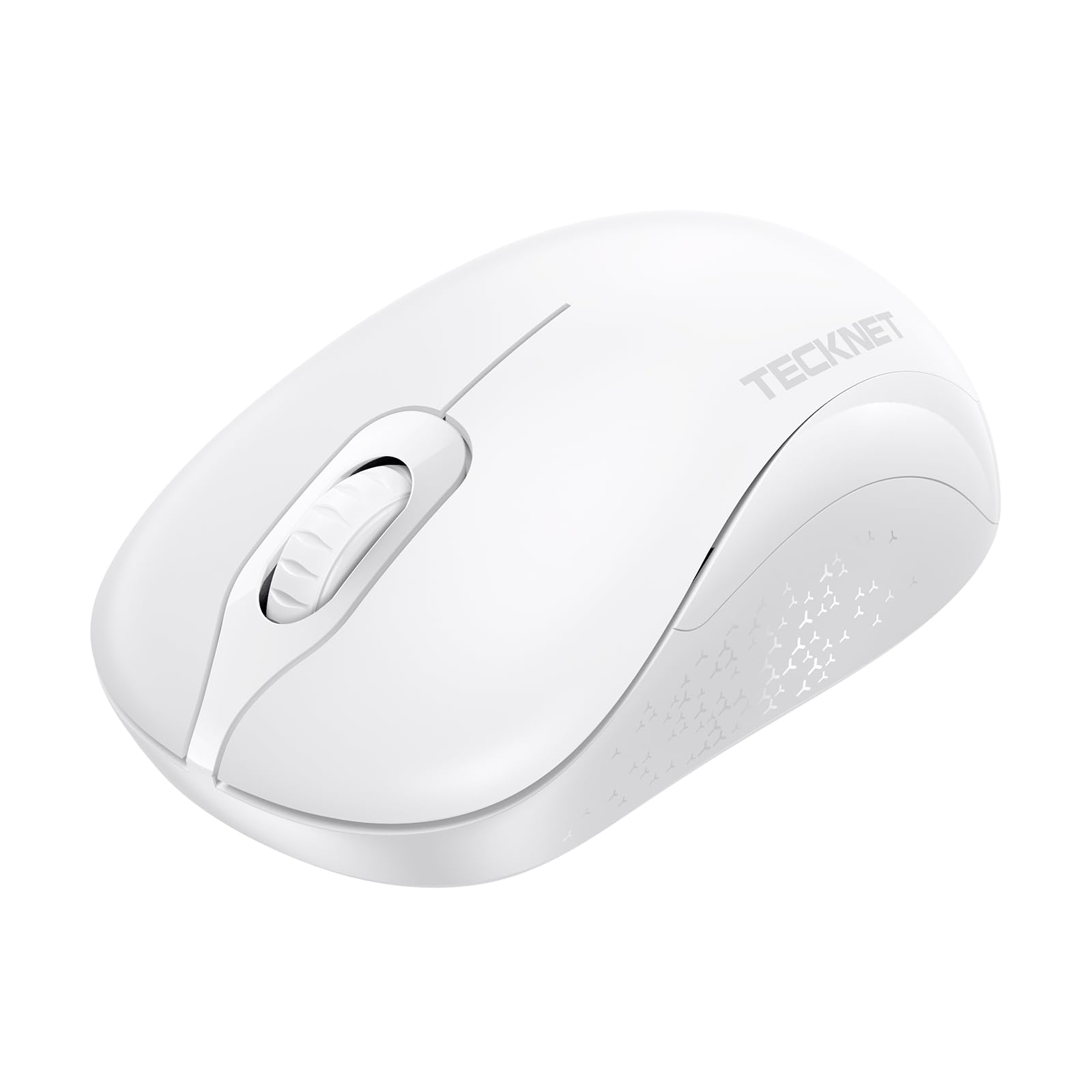 TECKNET Wireless Mouse for Laptop, 2.4GHz Computer Mouse 3 Adjustable DPI Office Cordless USB Mice with Receiver,Small to Medium Sized Hands Compatible with PC, Laptop, Desktop,Off-White