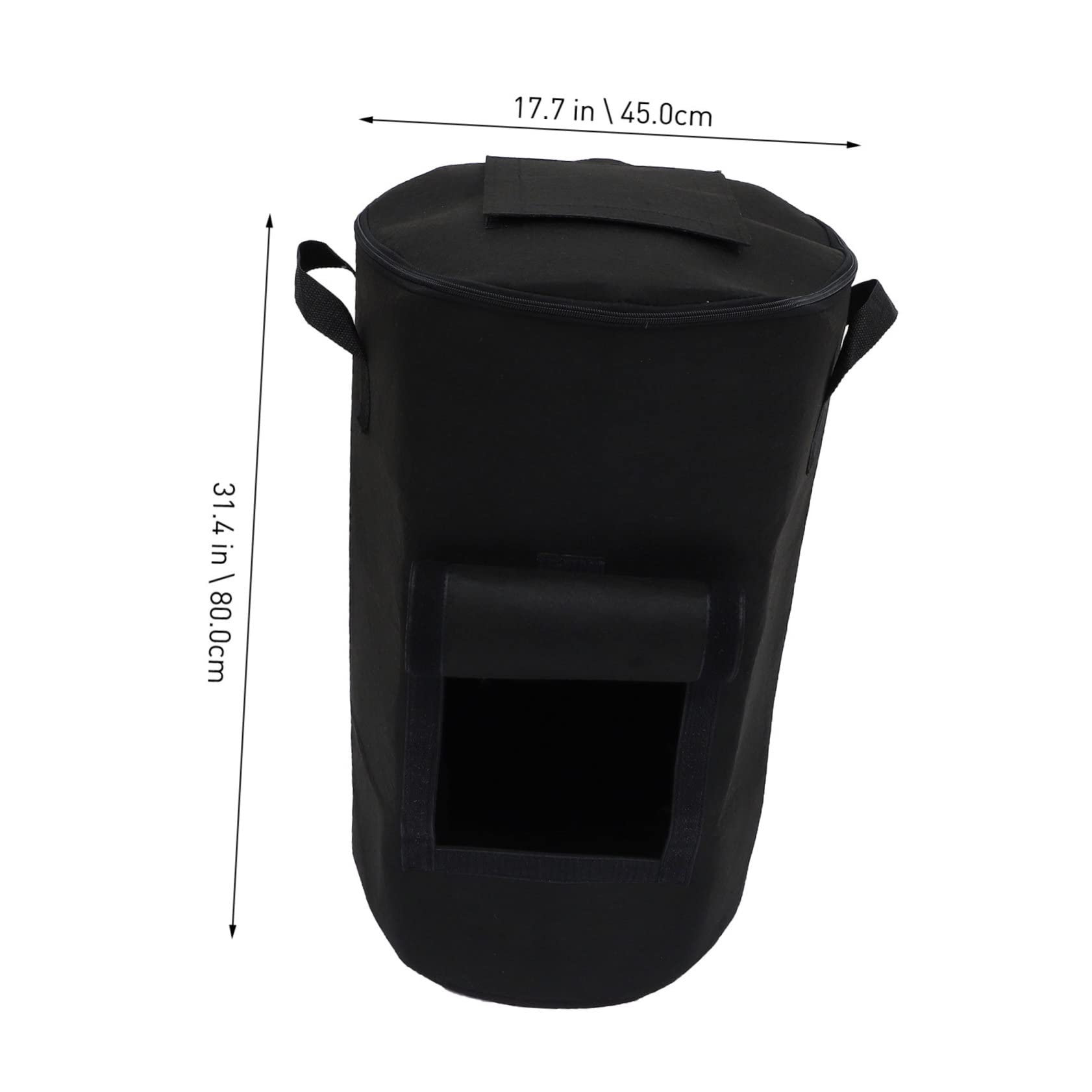 Avante™ Series, Made in The USA, Black Triple-Stream,Trash, Recycling and Compost Center, 55-Gallon Square, 30-Gallon Narrow, Black Canopy