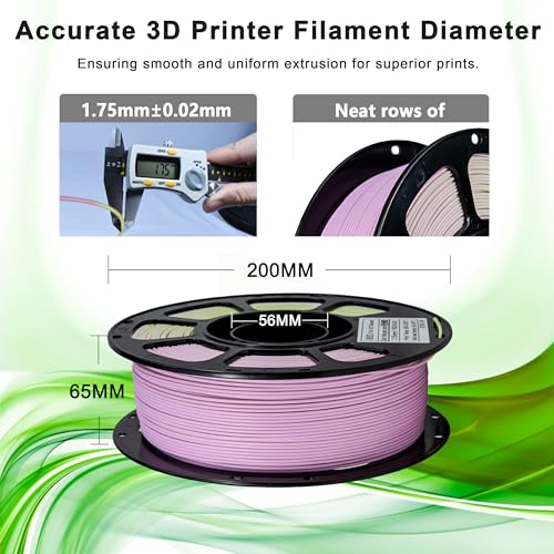 Image of iBOSS Matte PLA Plus 3D Printer Filament - Dual Color Green Purple Filament, Smooth Finish Color Change 3D Printing Filament 1.75mm, 1KG /2.2lb for Most FDM 3D Printers