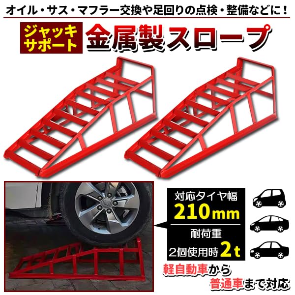 Amazon.co.jp: ローダウン車用カースロープ/ジャッキサポート/2個