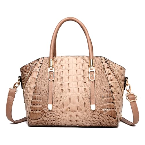 Image of Trendy Crocodile Handbags for Women: Large Capacity Leather Handbag Crossbody Bags with Shoulder Strap Ideal Choice
