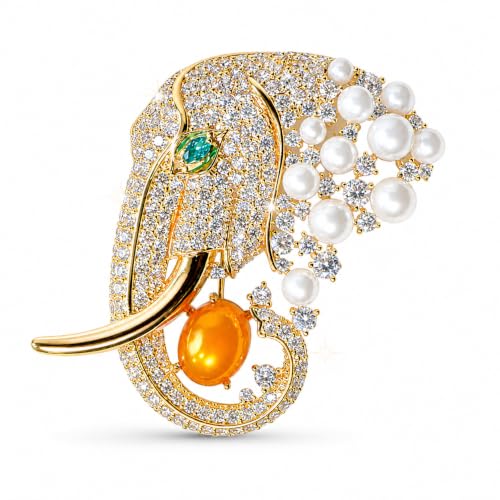 Image of Animal Brooch for Women Zirconia Rhinestone Abalone Shell Animal Lapel Pin Christmas Birthday Holiday Gift for Wife Mother Girlfriend Daughter