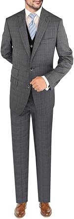 DTI BB Signature Italian Mens Vested Wool Suit 3 Piece Extra Pant Total 4 Piece