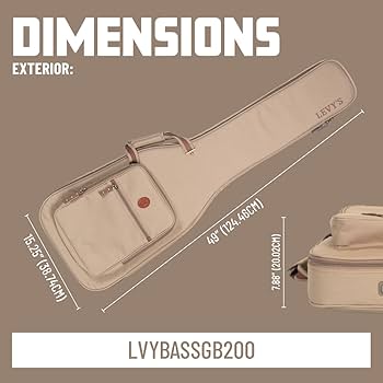 Levy's ベース ギグバッグ　ソフトケース Amazon.com: Levy's Leathers (LVYBASSGB200) : Musical Instruments