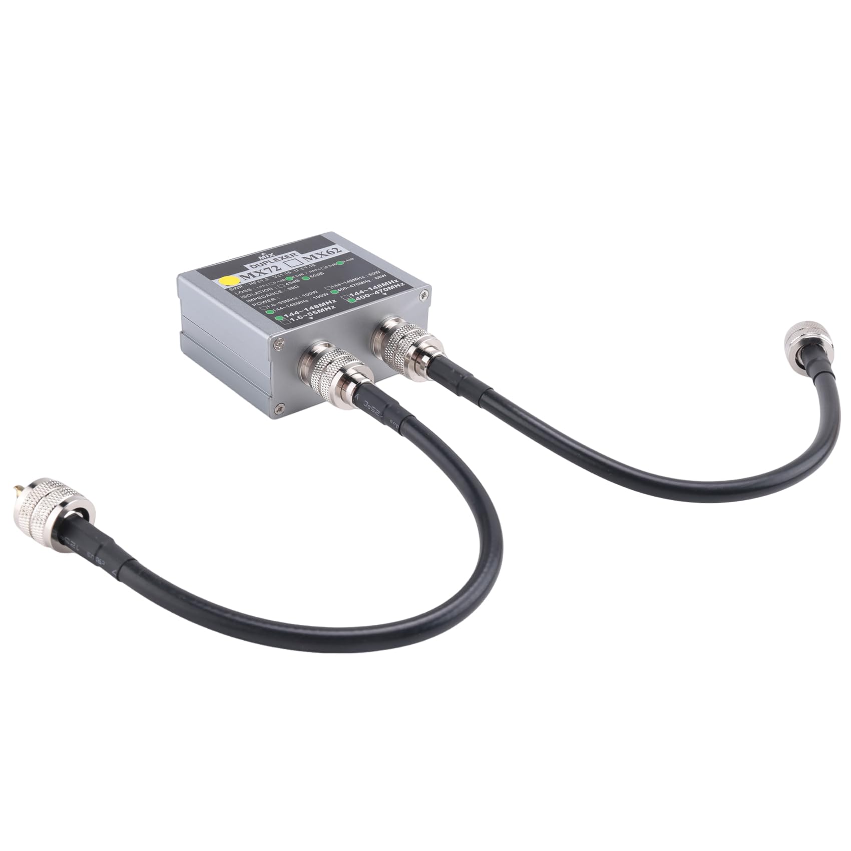 Hf Walkie Talkie Ham VHF UHF Tri-Band Amateur Combinador de Antena de Radio Bidireccional Mx72 60-100W Antena Lineal Duplexer