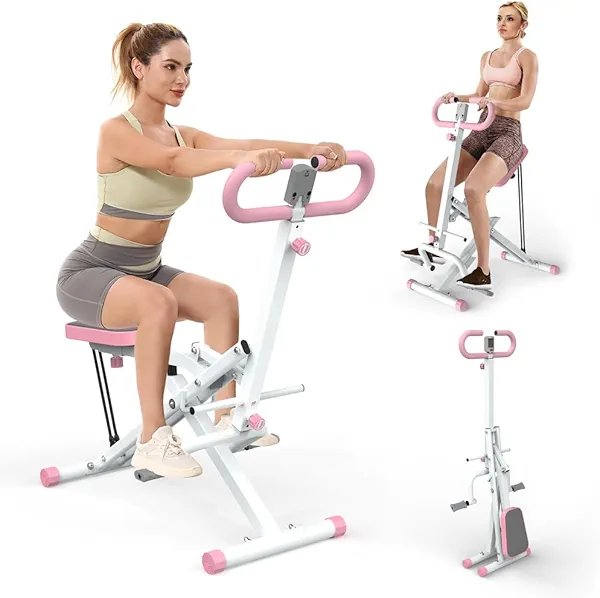 Squat Machine,Exercise Machine for Home,Foldable Ride Rowing for Botty Glutes Butt Thighs,Ab Back Leg Press Home Workout