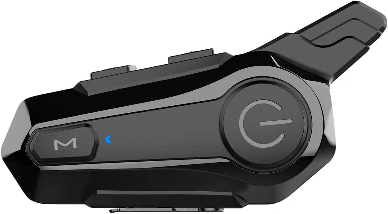 Motorcycle Bluetooth Headset Wireless 2-Way 400M Dirt Bike Helmet Intercom with CVC Noise Cancellation Stereo Music IPX6 Waterproof for Half/Open Face Helmet E1