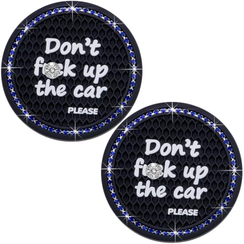 Portavasos para carro cristal strass 2 piezas 2.75 pulg miniatura 1