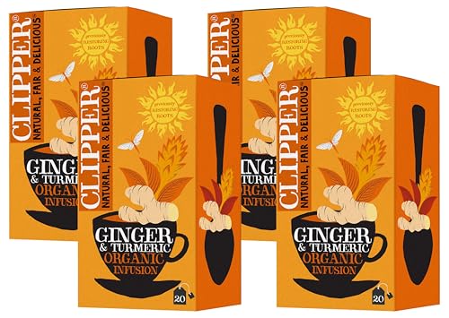 Clipper Organic Restoring Roots Ginger & Turmeric Tea Bags | 20 T...