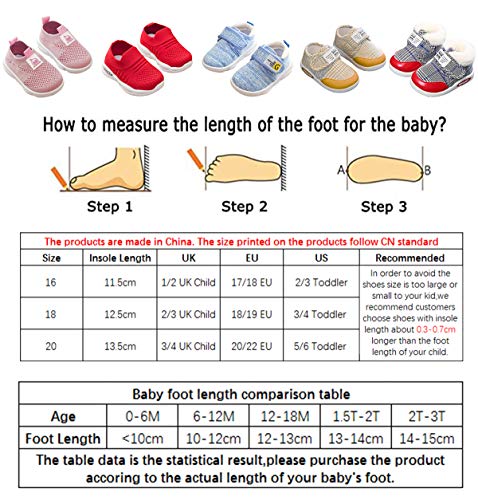 DEBAIJIA Peuter Schoenen 3-18M Baby Eerste Wandeling Kid Trainers Schoenen Zool Antislip Mesh Ademend Lichtgewicht… - Image 8