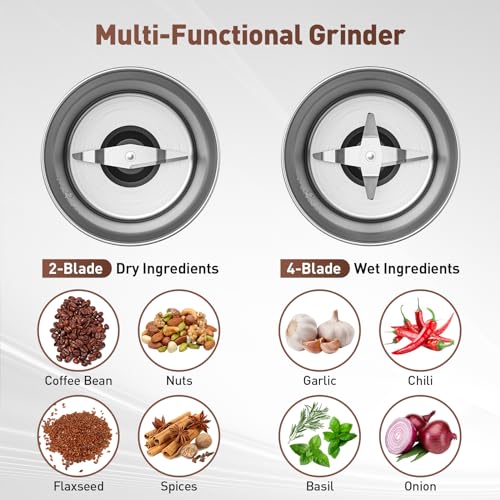 Recopilación de Molinillos de café eléctricos con cuchilla Top 10. 20 Molinillos de café eléctricos con cuchilla marca Secura (2)