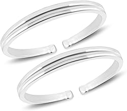 Parnika Mj 925 Simple Yet Elegant Silver Toe Rings (Leg Finger Rings) In Pure 92.5 Sterling Silver For Women | With Certificate Of Authenticity | Chandi Bichiya |
