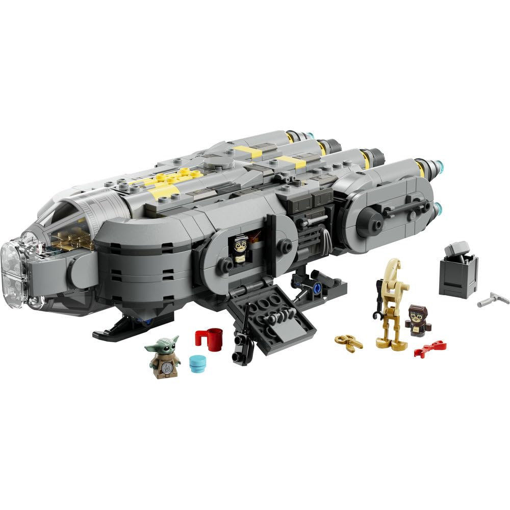 LEGO Star Wars Anzellański statek gwiezdny 75445 | Zabawka dla 9-latka, Grogu i 2 figurki Anzellanów, prezent Star Wars, klocki dla chłopca i dziewczynki, 701 elementów