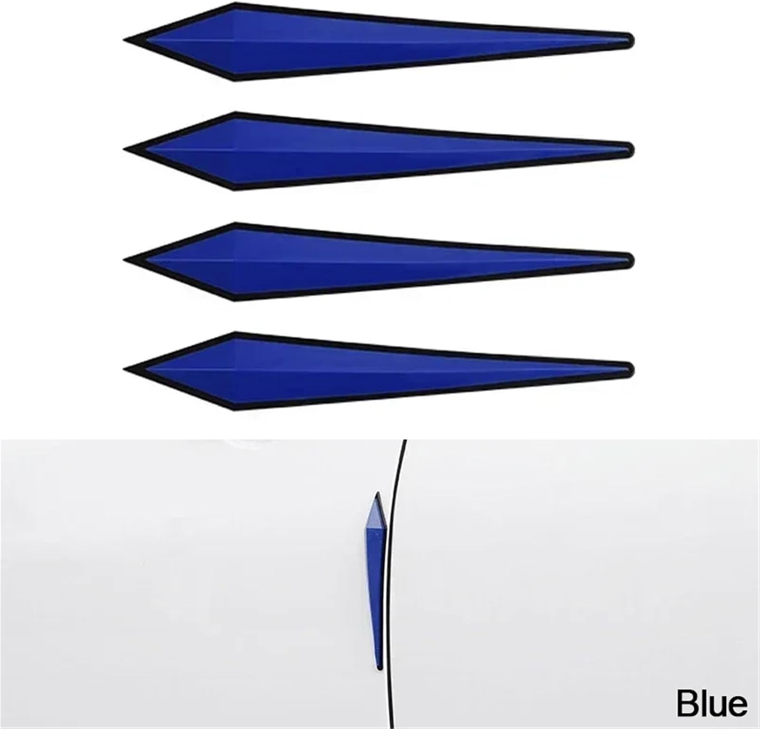 4pcs Car Scratch ResistantStrip(Blue)