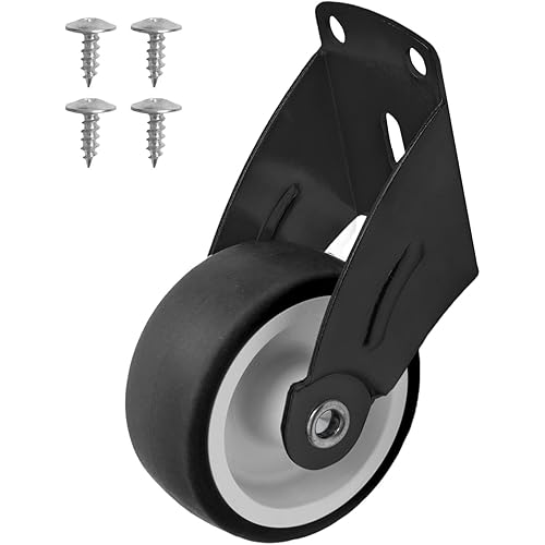 Gate Wheels for Wooden Gate, Gate Caster Wheel for Metal Tube Swing Gate Fence Adjustable Doors Supports Gate Wheel for Heavy Duty Outdoor Farm Gate Rollers(Black)