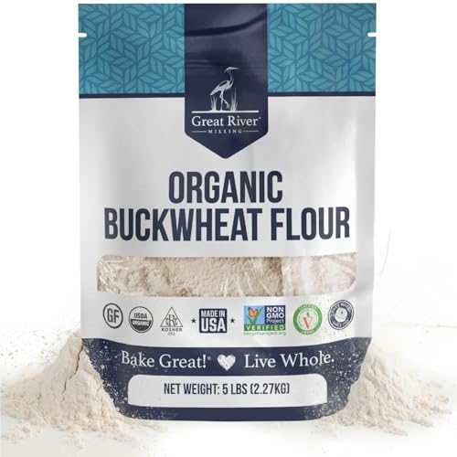 Great River Milling Organic Buckwheat Flour, Gluten Free, 5 lb