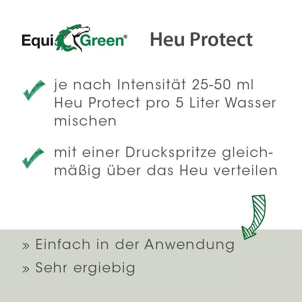 EquiGreen Heu Protect 5 L | Ergänzungsfuttermittel für Pferde - Spray für EIN pilzfeindliches Heu -