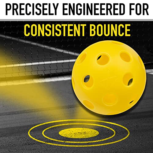 Image of Franklin Sports X-26 Indoor Pickleballs - 3 Pack, 12 Pack & 100 Pack Bulk - USAPA Approved Tournament Pickleballs - Multiple Colors