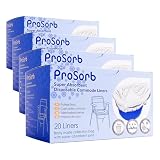 Prosorb - Copri Cestino Comoda - facili sacchetti igienici a chiusura con cuscinetto super assorbente - Confezione da 80 pezzi