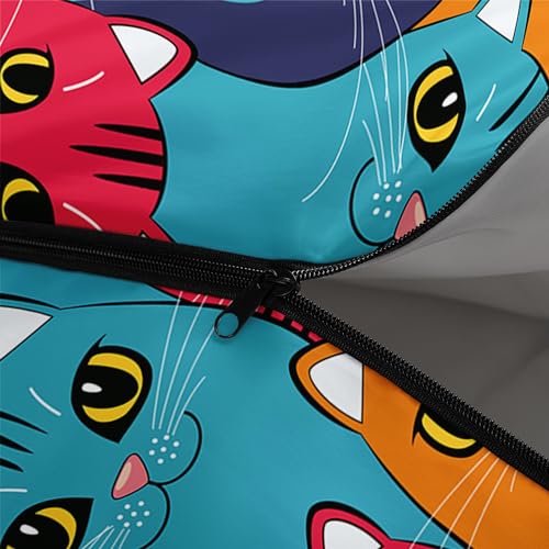 Axolotl Bolsa de Dormir para Niños y Jóvenes Tema Gato Colorido 3 Estaciones, Impermeable y Ligera para Camping y Viajes miniatura 5
