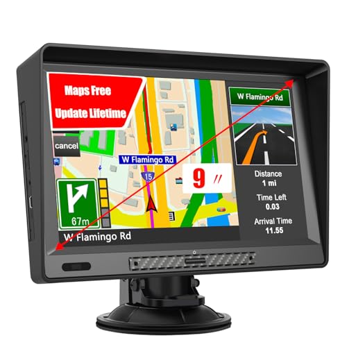 AWESAFE 9' GPS Navigator for Car Truck RV,Car GPS Navigation System with Lifetime Maps...