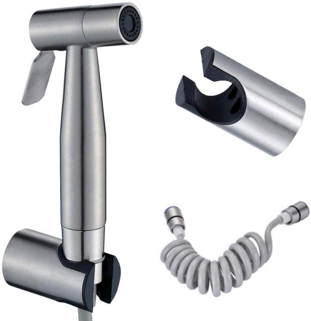 Tuyau de douche anti-gaspillage avec bouton d'arrêt et support en acier 304