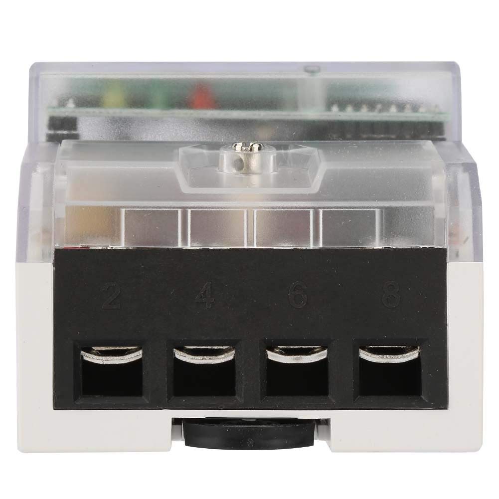 Bottom view of the Yanmis DTM024 meter showing the terminal connections.