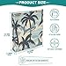 ALAZA Shark Coconut Tree Blue Retro 3 Ring Binder Holds of 200 Sheets Fits Letter Sized Paper D-Ring Organizer for School Home Work Office Supplies 2 Pack