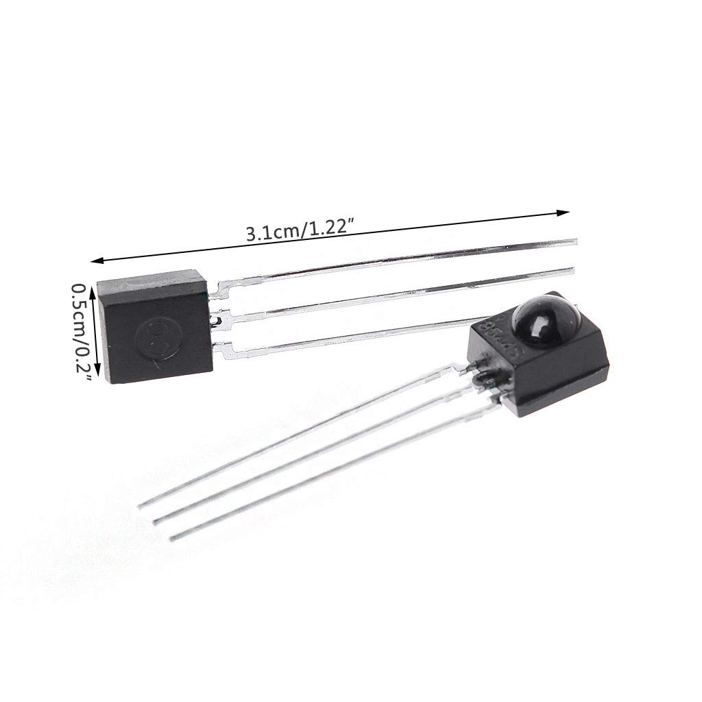 BELTI 2Pcs Dip-3 IC TSOP4838 Tubi Ricevitore IR 38Khz Modulo di radiazione a infrarossi remoto