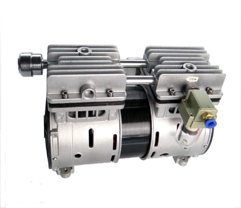 MXBAOHENG Oilless Vacuum Pump Lab Oil Free Piston Mute Vacuum Pump 3.18CFM 400W 220V -91kpa (90L/min)