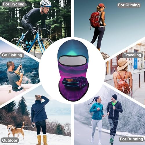Balaclava para hombre, máscara para esquí y ciclismo, protector facial multifuncional para invierno miniatura 6