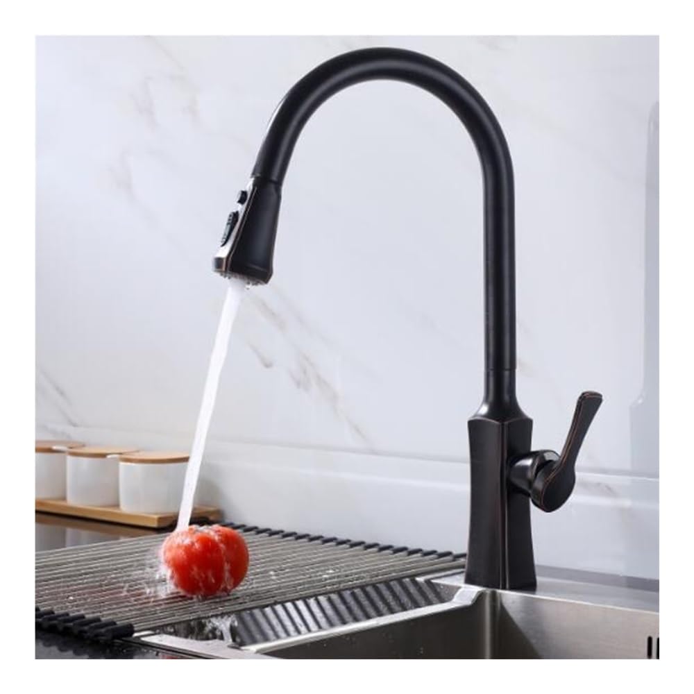 Blyqxs Orb Black Kitchen Faucets Chrome/Black/Nickel Sink Mixer Faucet Xt-173(Orb Black)
