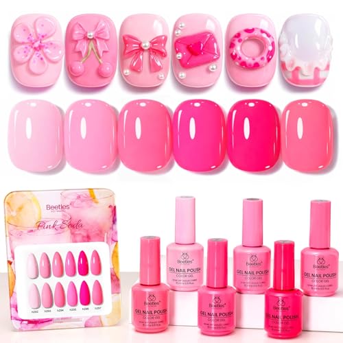 Beetles Pink Gel Polish Set - Pink Soda with Color