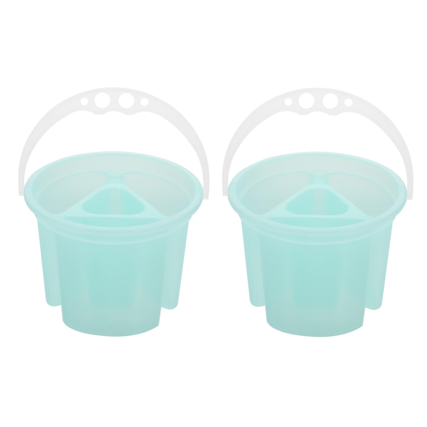 NUOBESTY 4 Pcs Pencil Bucket Paint Brush Washer Car Wash Bucket Artist Brush Cleaner Car Wash Sponge Brush Cleaning Supplies Watercolor Brush Basin Plastic Sponge Bucket Portable