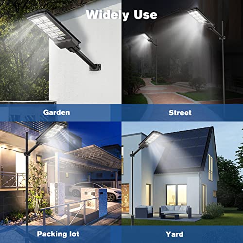 Kinghe Solar Street Lights Outdoor - 500W Commercial Parking Lot Light Dusk To Dawn Super Bright Led Street Lighting Solar Powered With Motion Sensor , Ip65 Waterproof,Yt200-2 #TOP6