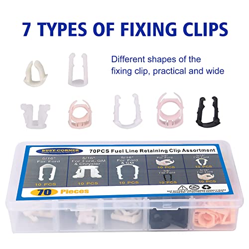 Busy-Corner 70 Pieces Fuel Line Retaining Clip, Fuel Line Retainer Clip Assortment Kit … #TOP3