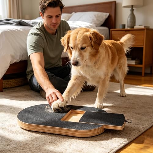 Nail Filing Pad pour chien : tapis de grattage interactif en bois - 3