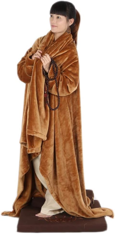 ZanYing Unisex Thickened Warm Flannel Meditation Cloak Yoga Shawls