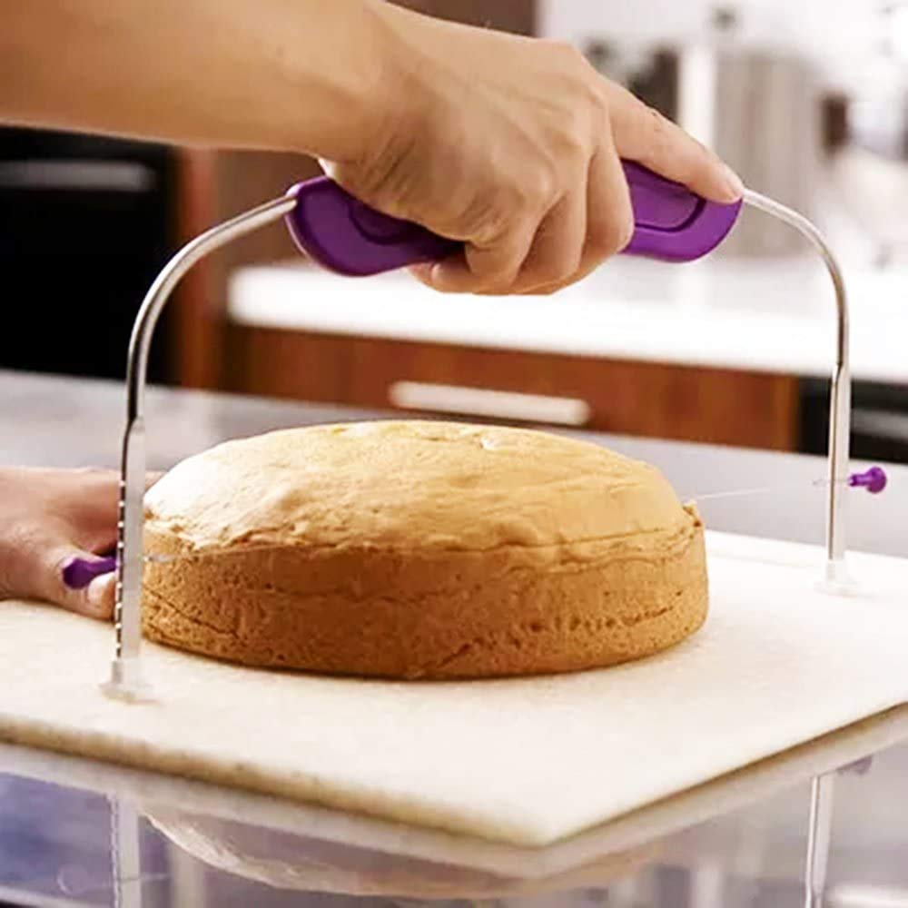 Adjustable Bread Cake Slicer Cutter and Wire Leveler || Unbreakable Stainless Steel Tool || Now Cut Layer of Your Round Square or Any Shape Cake or Bread in Minute 1 PCS 3
